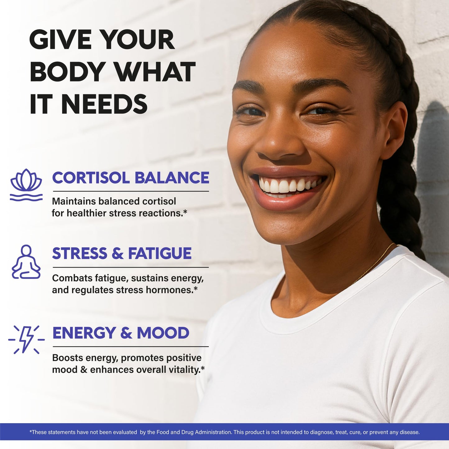 Cortisol Supplement for Women - Holy Basil | Ashwagandha | Rhodiola | L-Theanine - Plant-Based Hormone Balance - Mood, Focus & Sleep Support - Made in USA NUTRAHARMONY