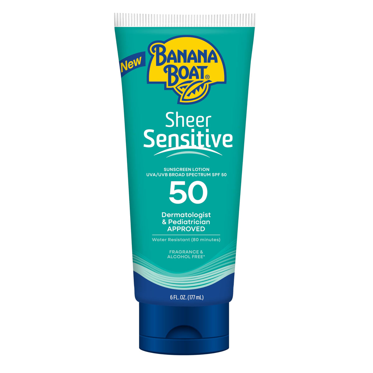 Banana Boat Sheer Sensitive Sunscreen Lotion SPF 50, 6 Fl Oz Banana Boat