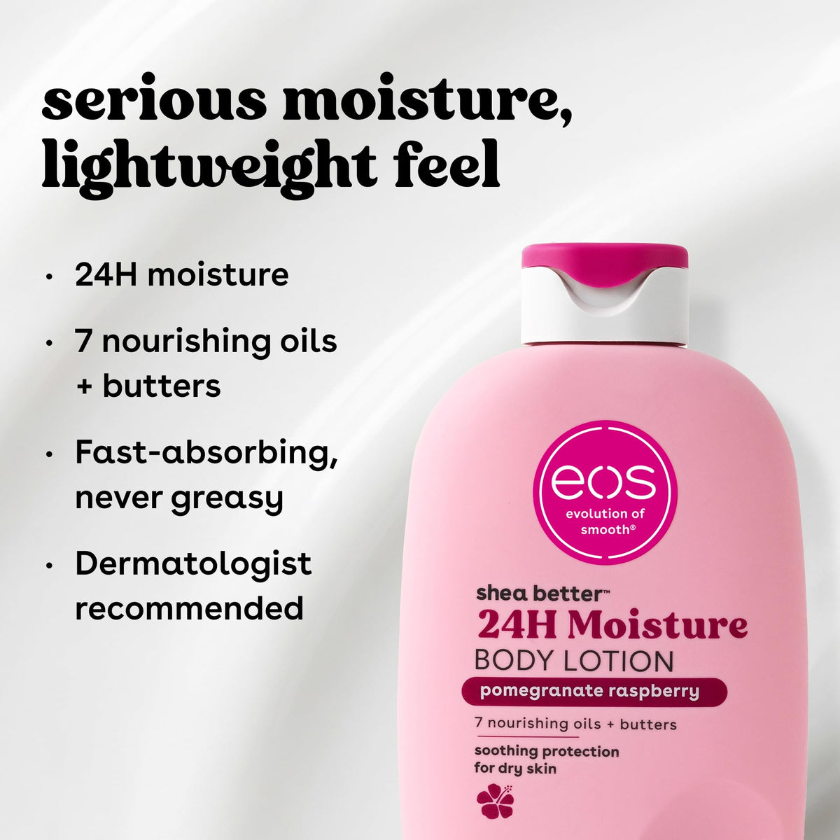 eos Shea Better 24H Moisture Body Lotion- Pomegranate Raspberry, 16 fl oz eos