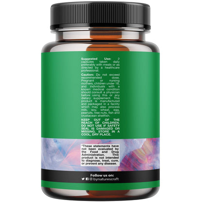 Prebiotics and Probiotics Gut Health Supplement-Super Potent Digestive Health Acidophilus Probiotic Capsules with Men & Womens Probiotics & Prebiotics Natures Craft