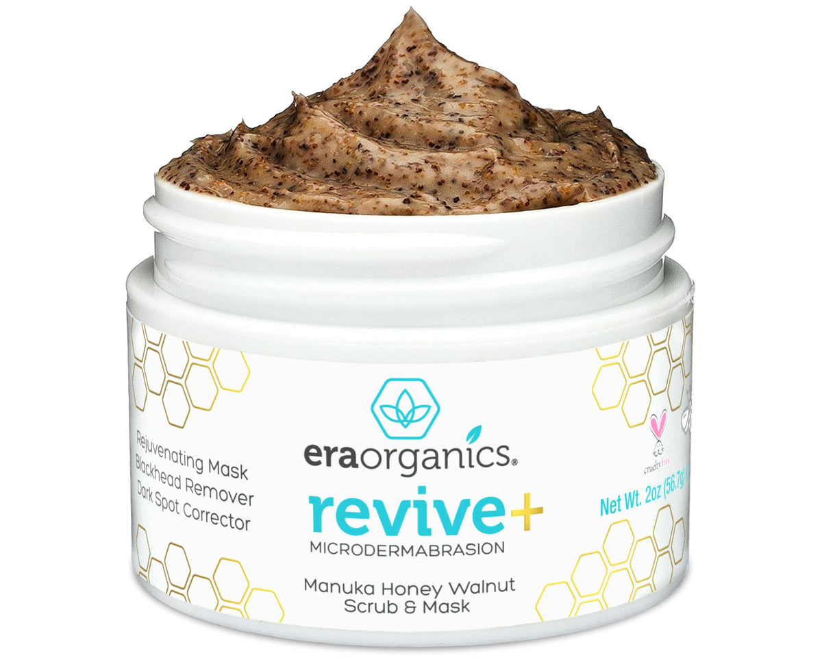 Manuka Honey Exfoliating Facial Scrub - Microdermabrasion Face Exfoliant Era Organics