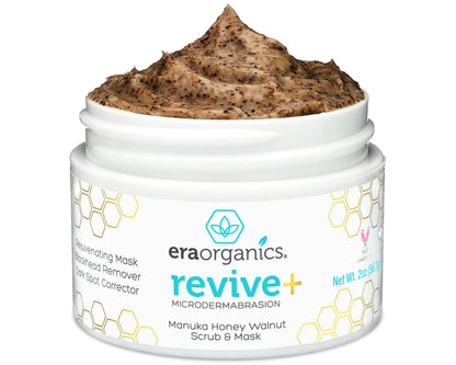 Manuka Honey Exfoliating Facial Scrub - Microdermabrasion Face Exfoliant Era Organics