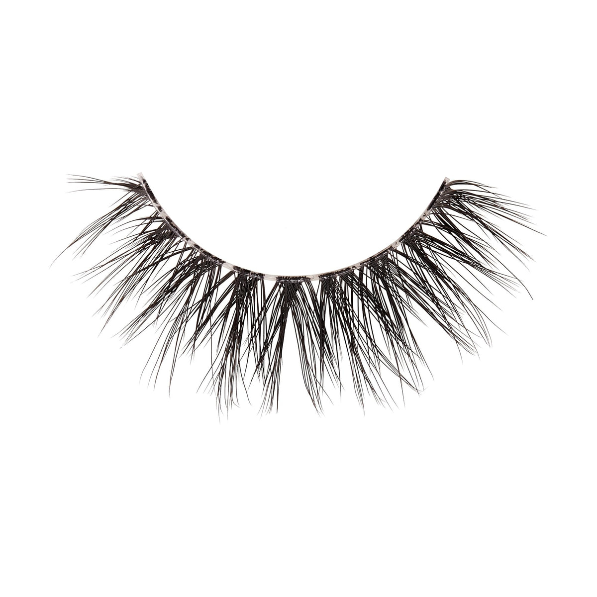 Kiss Lash Couture LuXtensions False Eyelashes, Royal Satin, 1 Pair, 10mm Flat Lash, Real Lash Extension Fibers, Lightweight Natural-Look Reusable D/C/J Curl Mix, Soft, Flexible Band KISS