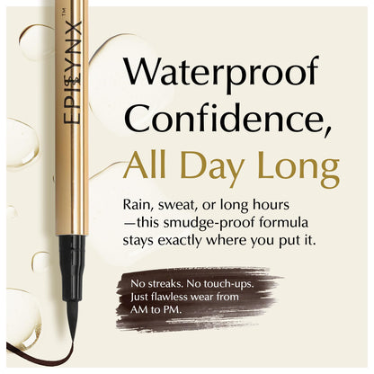EPILYNX All Day Waterproof Liquid Eyeliner, Brown 2mL EPILYNX
