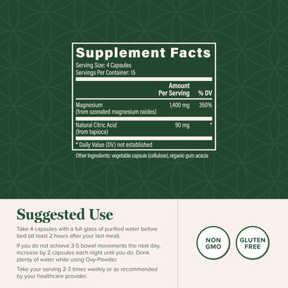 Global Healing Oxy-Powder Colon Cleanse, Constipation Relief for Women & Men, Magnesium Oxide Colon Cleanser & Detox for Weight Loss, Gut Cleanse Detox for Women and Men