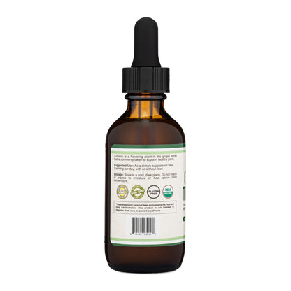 Turmeric Curcumin with Black Pepper Drops - Organic Turmeric Supplement Drops 1,180mg - 2FL OZ, 60 Servings (with Black Pepper Seed, Ginger, Rosemary, and Sage) Double Wood Supplements