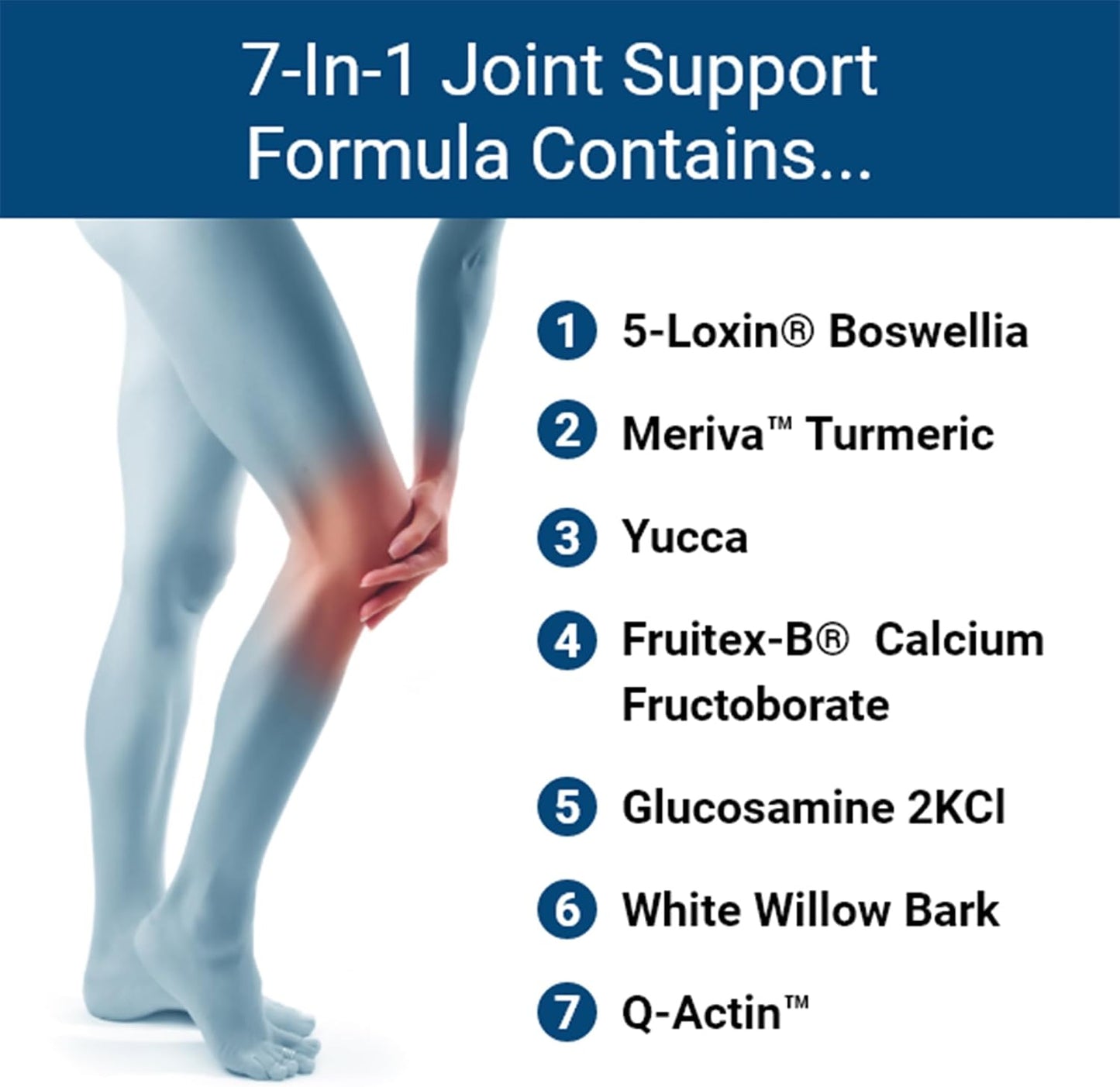 Advanced Bionutritionals Advanced Joint Support Supplement, Relieve Joint Discomfort, Calcium, Glucosamine, 5-Loxin, Manufactured in The USA, 120 Tablets