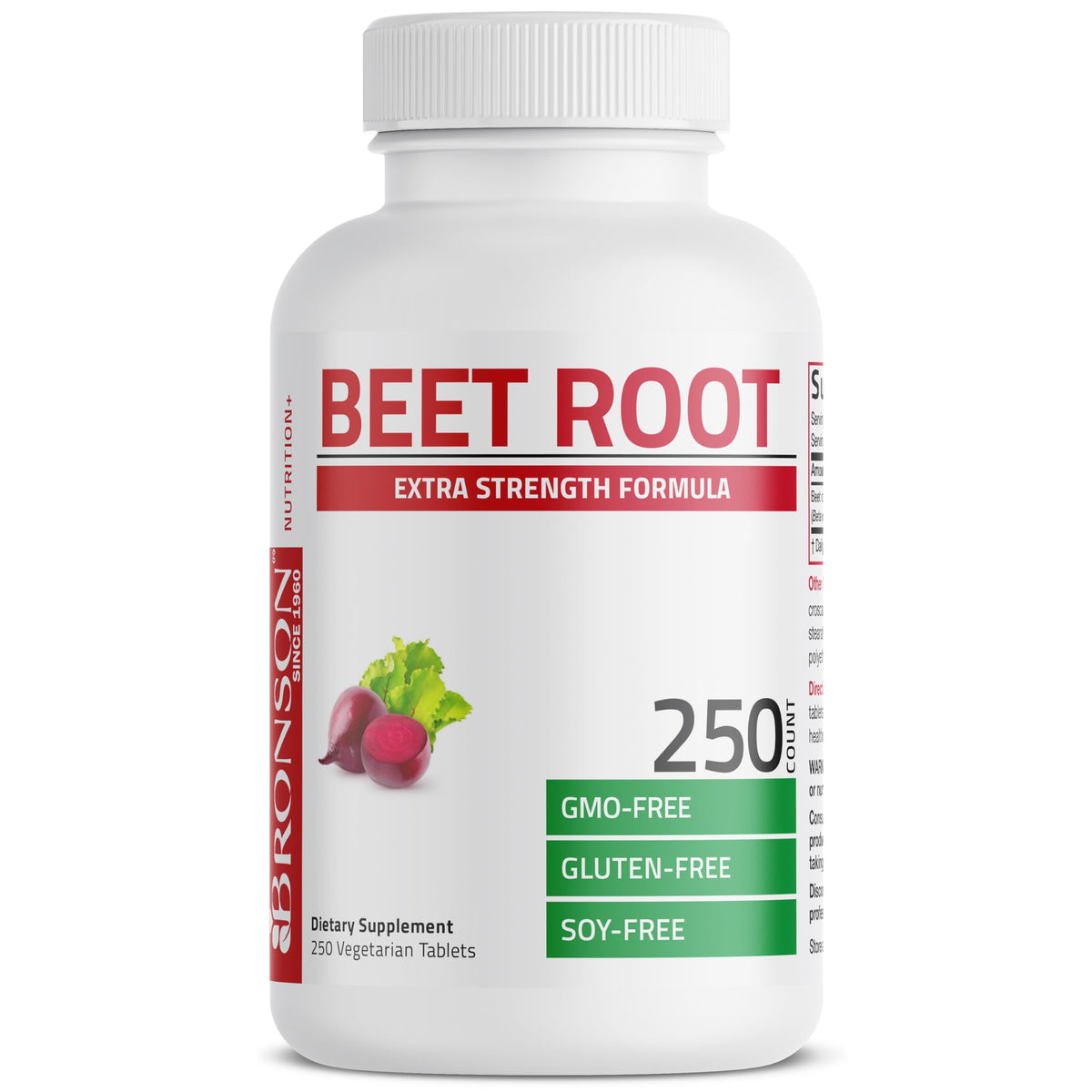 Bronson Beet Root Extra Strength, Non-GMO, 250 Vegetarian Tablets Bronson