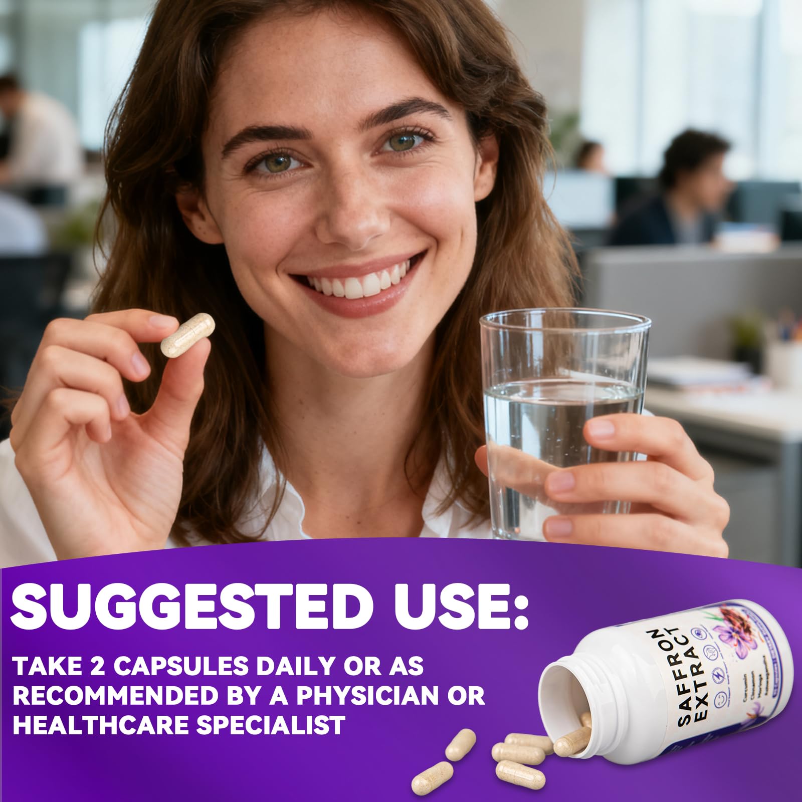 Happy Saffron Supplements, 100mg Saffron Extract, Saffron Blend with Turmeric & Ashwagandha, Supports Mood, Focus, and Energy Boost, 90 Capsules Mosslly buy australia supplements