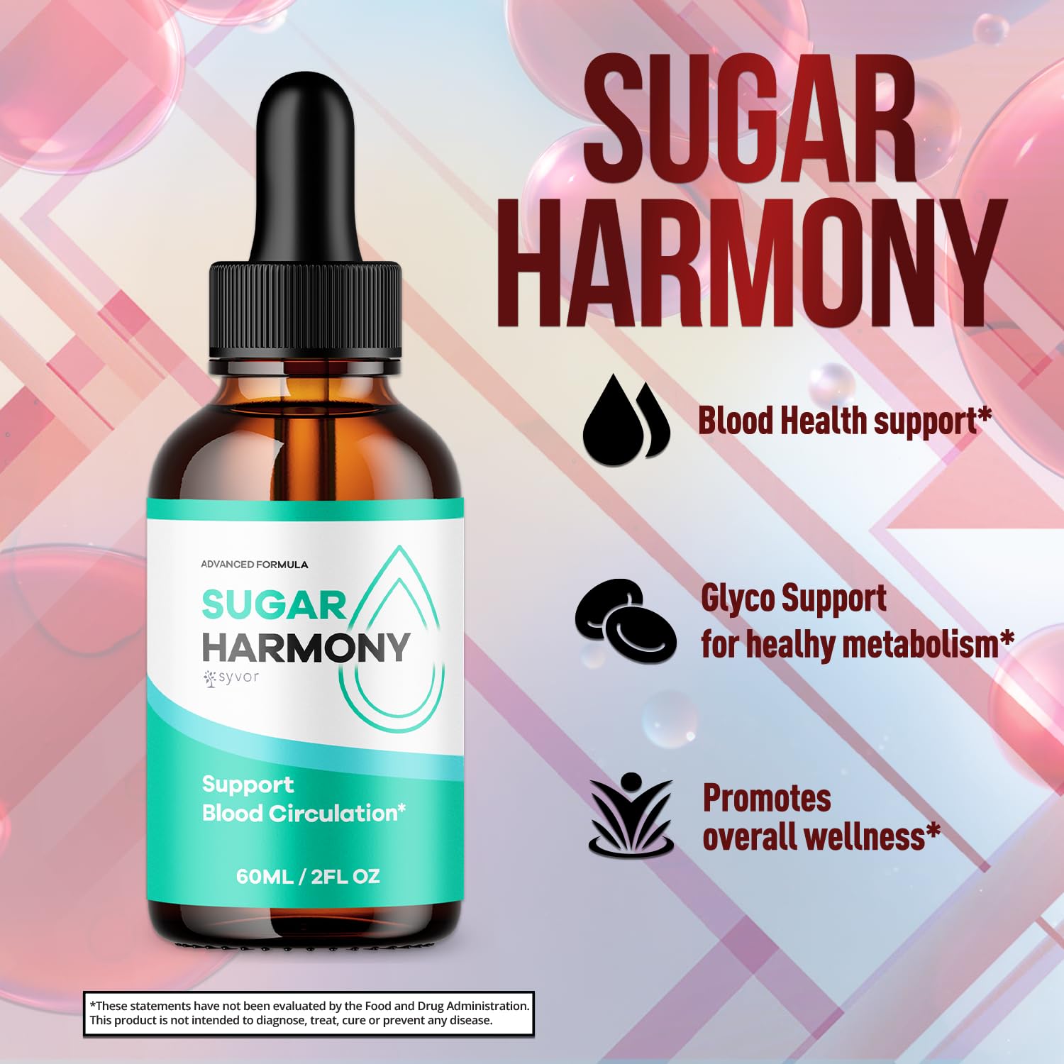 (3 Pack) Sugar Harmony Drops, Official SugarHarmony Liquid Drops with All Natural Ingredients, Advanced Formula Support Supplement with Maximum Strength Premium Vitamins for Women & Men (90 Servings) Syvor buy australia supplements