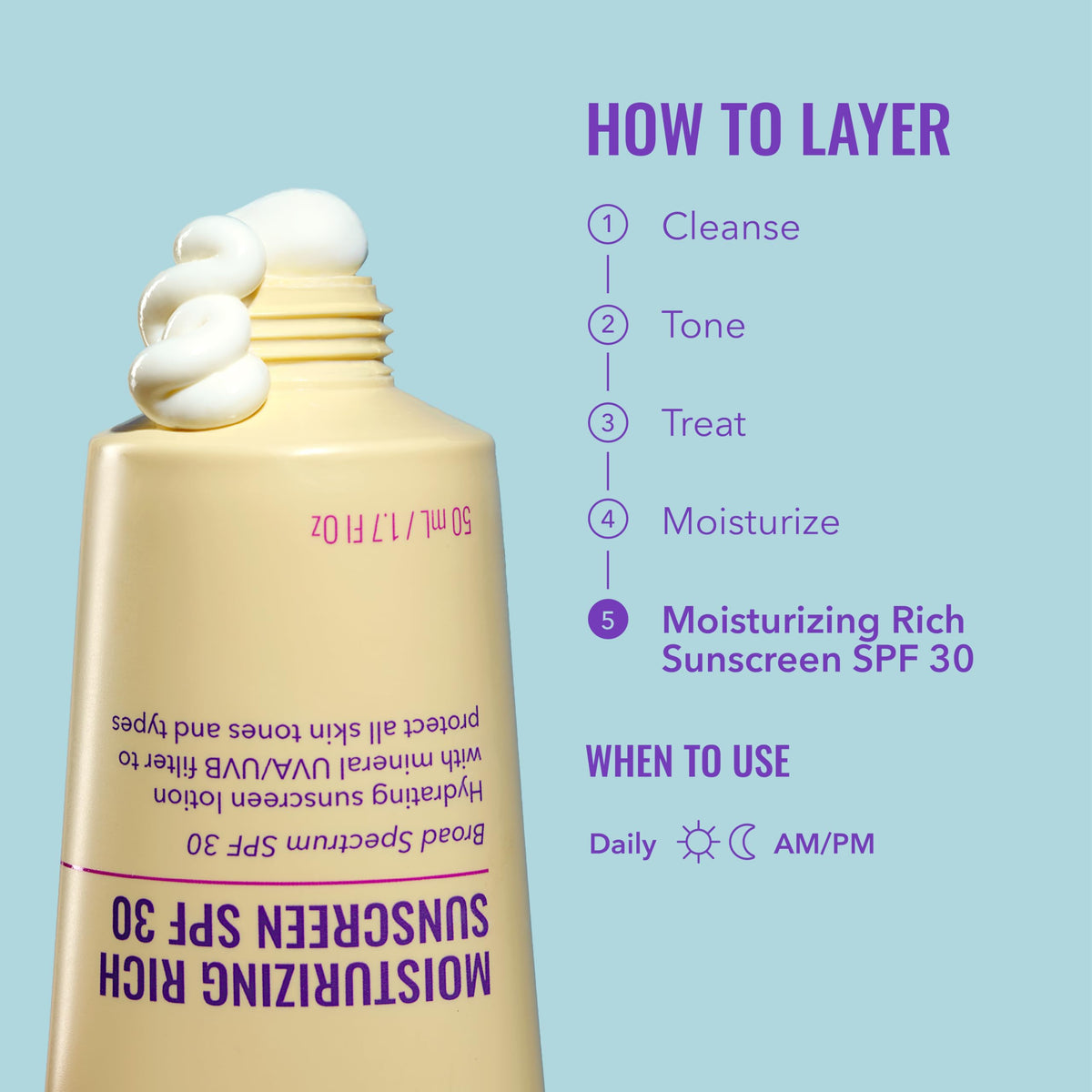 Good Molecules Moisturizing Rich Face Sunscreen Broad Spectrum SPF 30, 1 oz Good Molecules