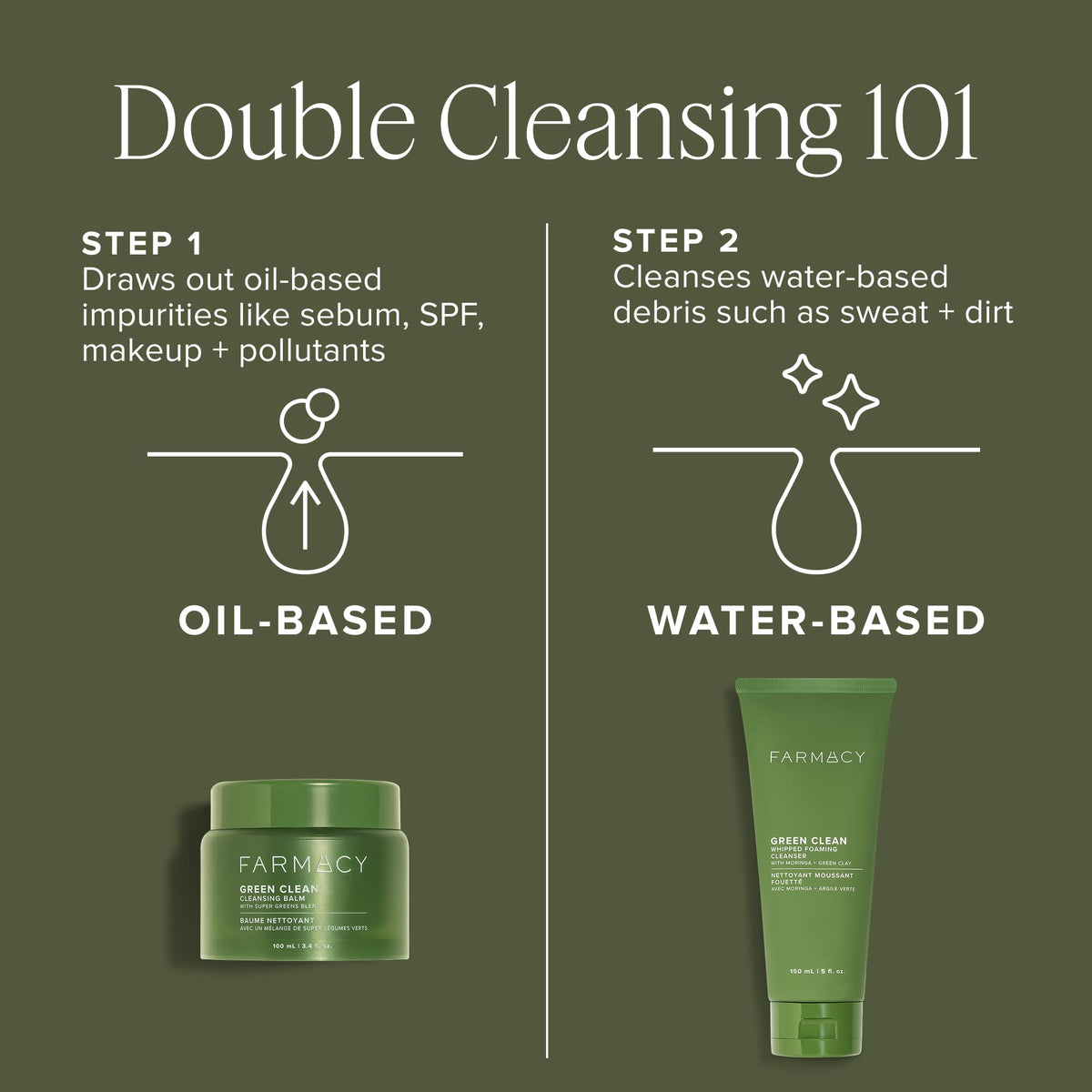 Farmacy Makeup Remover Cleansing Balm - Green Clean Waterproof Makeup Remover Balm + Oil Cleanser for Face - Gently Melts Make Up + SPF - Hydrates + Softens Skin with Super Greens + Papaya (200ml) Farmacy
