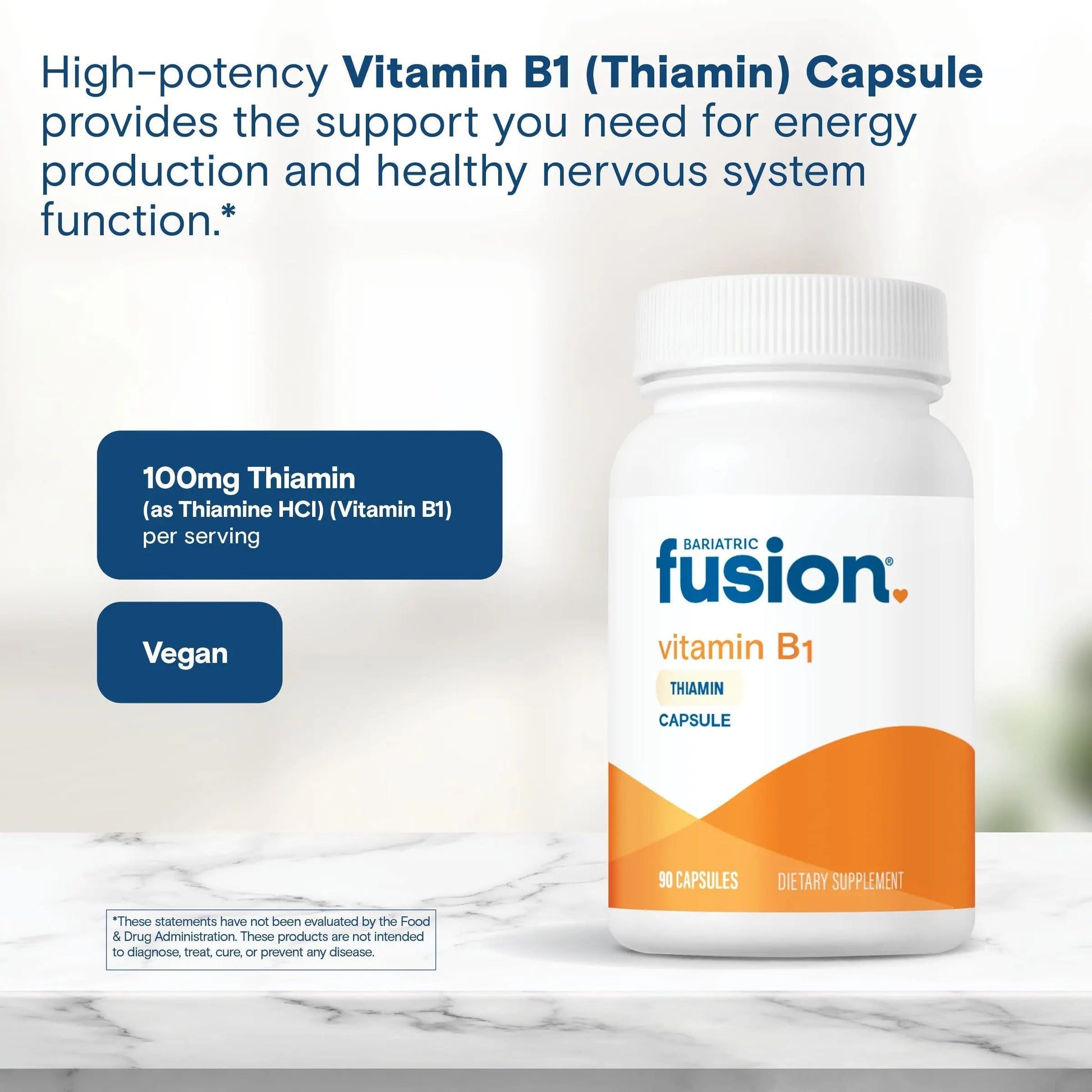 Bariatric Fusion Vitamin B1(Thiamine) for Bariatric Surgery Patients Including Gastric Bypass & Sleeve Gastrectomy, Easy to Swallow Capsule, 90 Count Bariatric Fusion buy australia supplements
