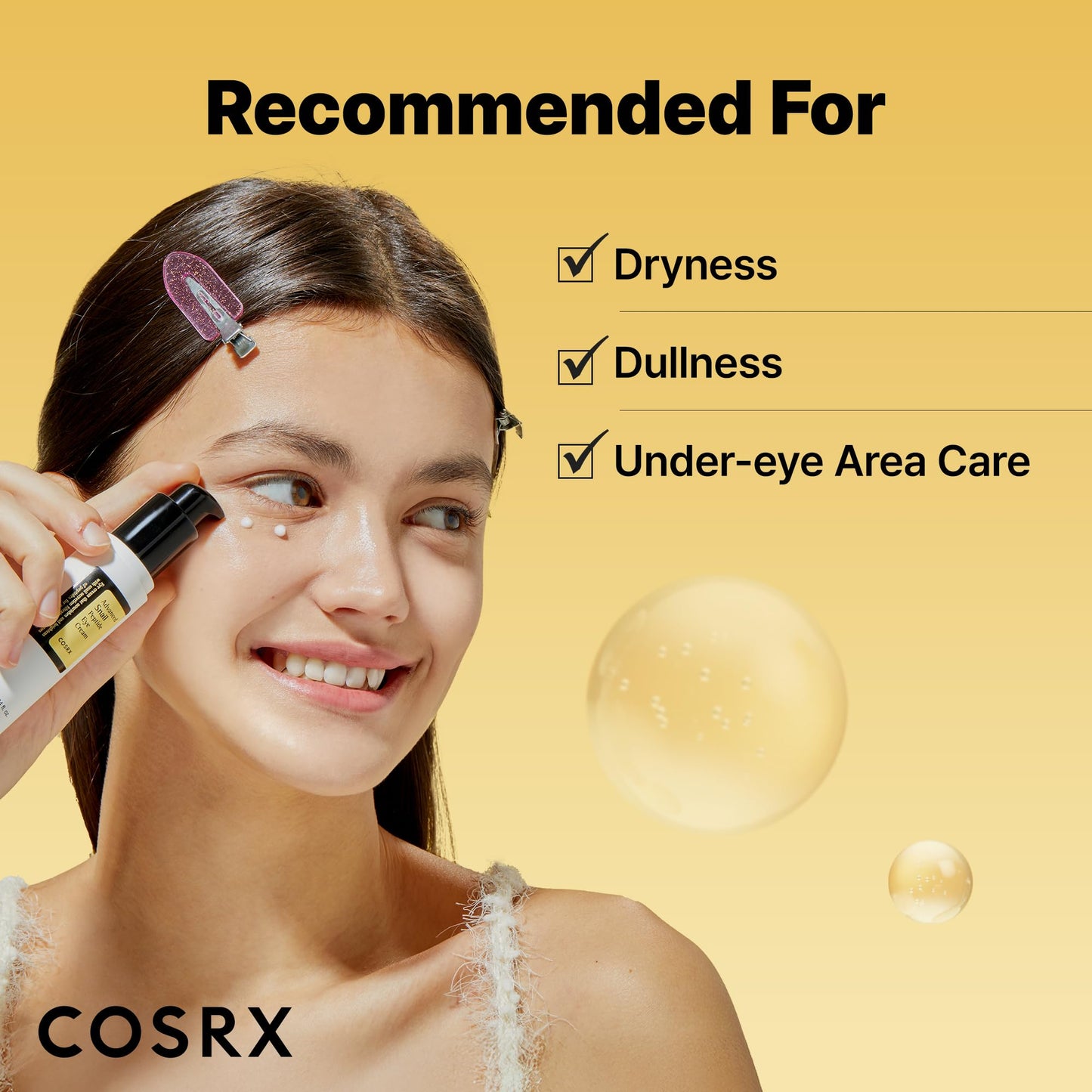 COSRX Snail Mucin Peptide Under Eye Cream, 0.84 fl oz, 73.7% Snail Mucin and Niacinamide, Eye Care COSRX