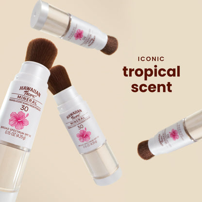 Hawaiian Tropic Mineral Powder Sunscreen Brush SPF 30, 0.15 Oz Hawaiian Tropic