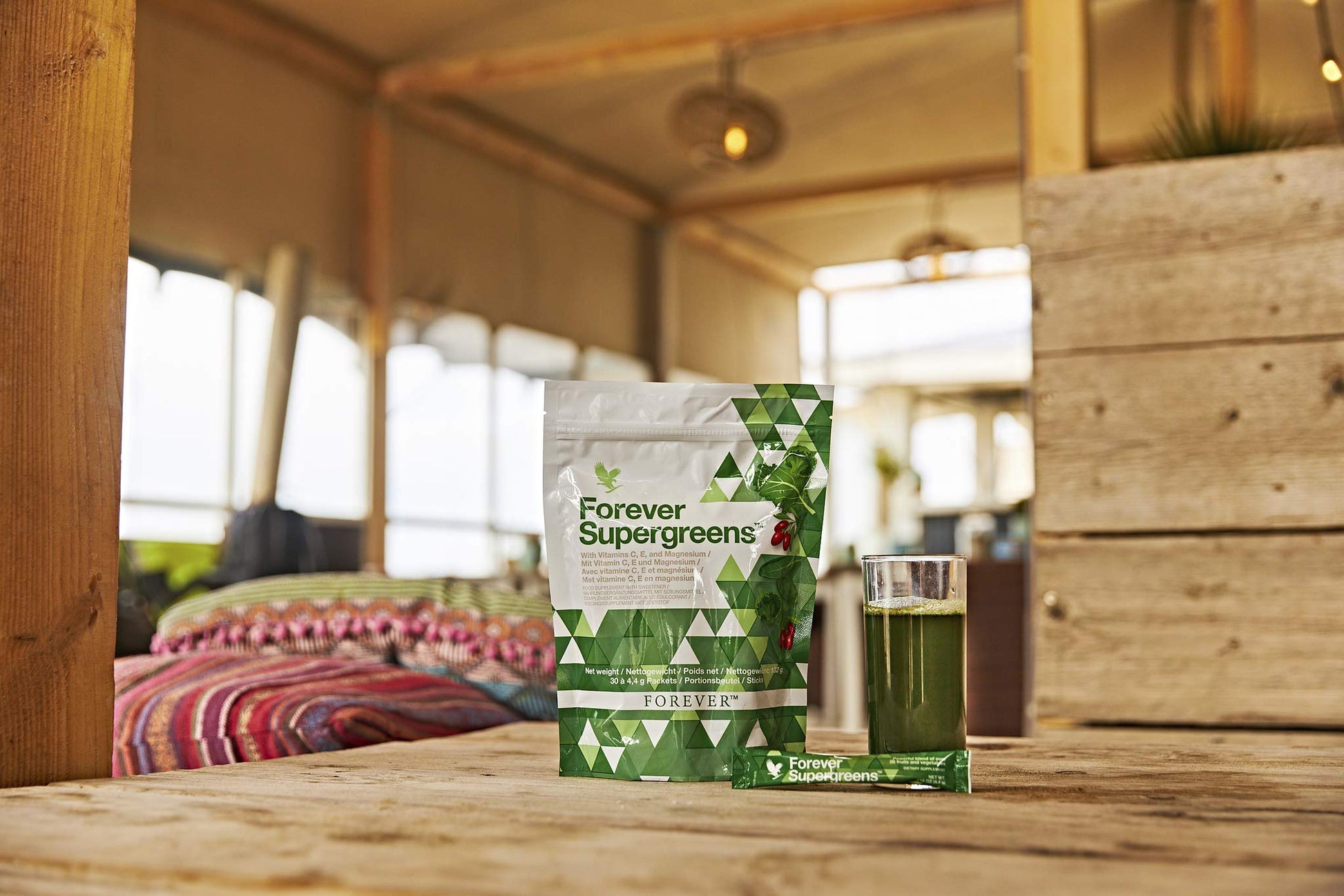 Forever Living - Forever Supergreens - Blend for Your Active Lifestyle - Supercharge Your Day w/Over 20 Powerful Greens and Superfoods. - 30 Packets Forever Living Products buy australia supplements