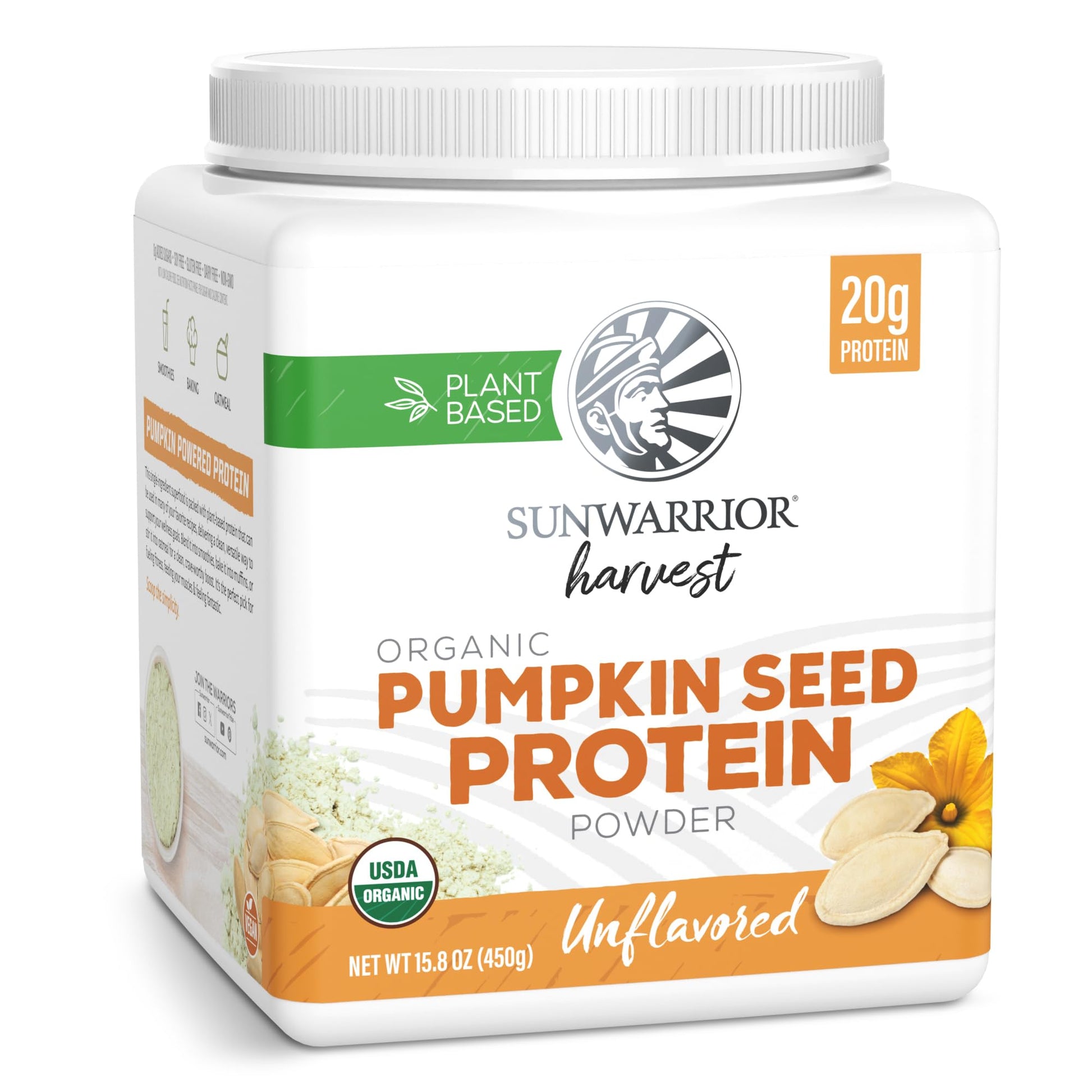 Organic Pumpkin Seed Protein Powder Cold Pressed, Simple Single-Ingredient Superfood Plant-Based, Easy to Digest All 9 Essential Amino Acids Mild Flavor for Smoothies Sunwarrior buy australia supplements