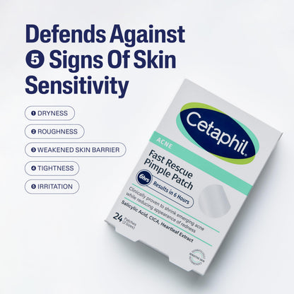 Cetaphil Acne Patches Salicylic Acid & CICA, Sensitive Skin Care, 24ct Cetaphil