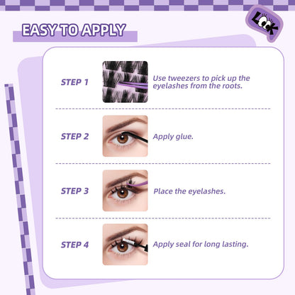 B&Q Manga Lash Clusters Kit DIY 8-18mm Reusable Eyelash Clusters Kit B&Qaugen