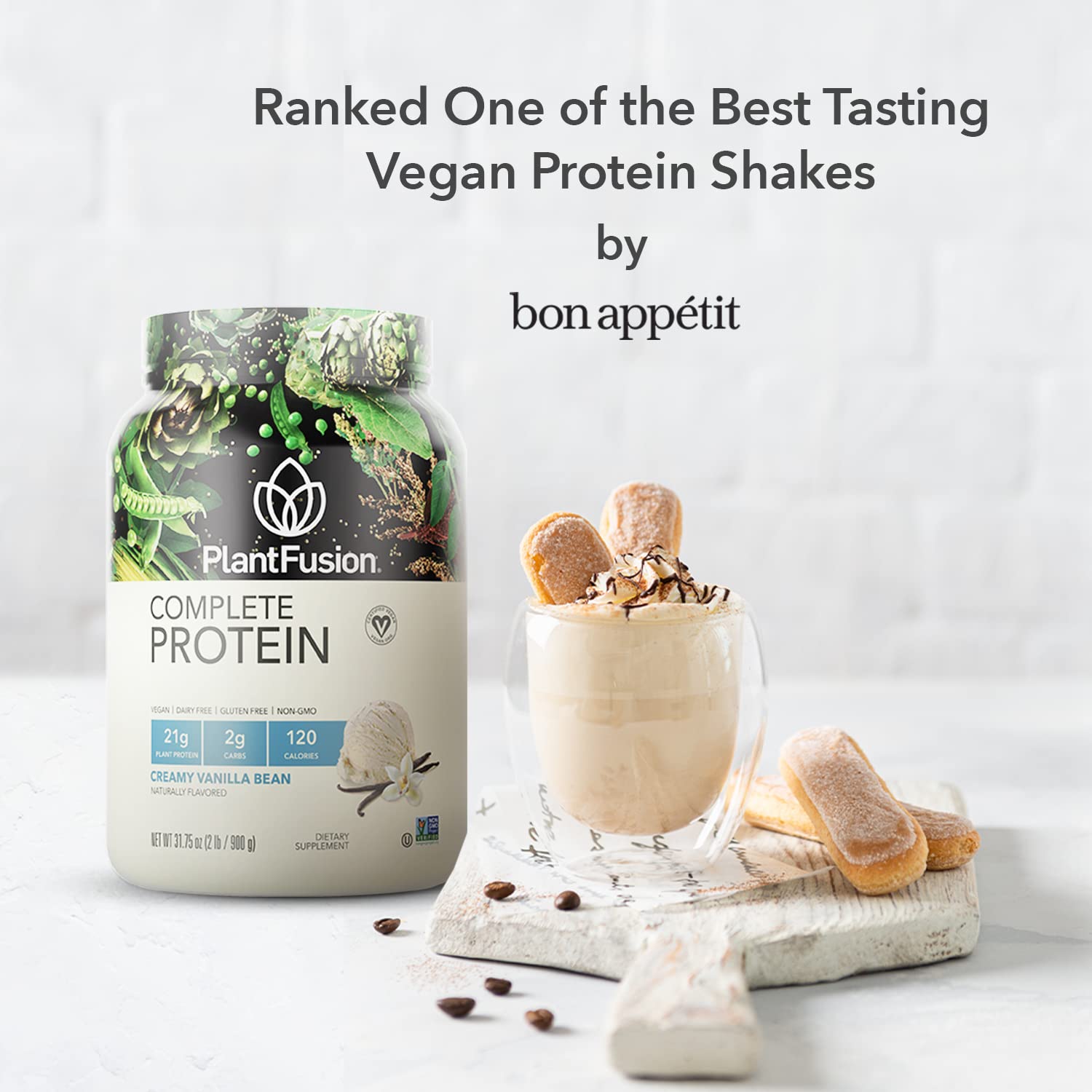 PlantFusion Complete Vegan Protein Powder - Plant Based Protein Powder With BCAAs, Digestive Enzymes and Pea Protein - Keto, Gluten Free, Soy Free, Non-Dairy, No Sugar, Non-GMO - Vanilla Bean 2 lb PlantFusion buy australia supplements