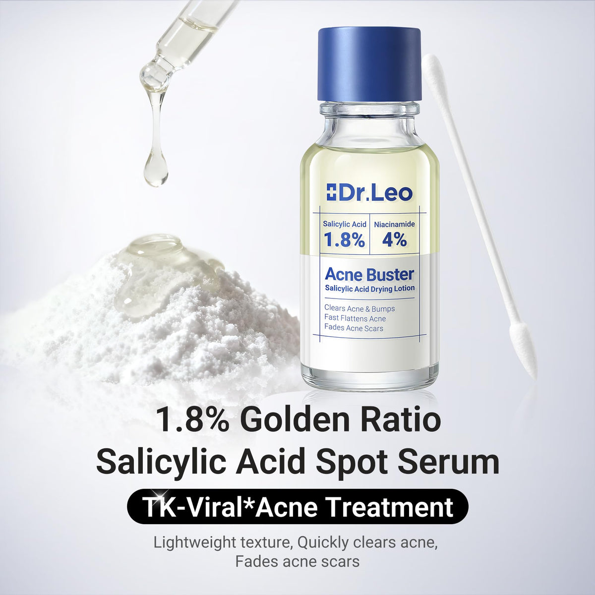 Dr.Leo 1.8% Salicylic Acid Acne Spot Treatment Drying Lotion, 0.34oz Dr.Leo