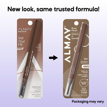 Almay Brow Pencil with Spoolie Brush, 801 Dark Blonde Almay