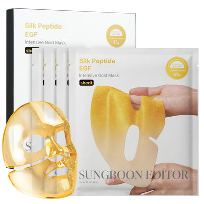 SUNGBOON EDITOR Silk Peptide EGF Intensive Gold Overnight Mask, Hydrating Mask for Glass Skin,31 Multi Peptide(Copper Peptides) SUNGBOON EDITOR