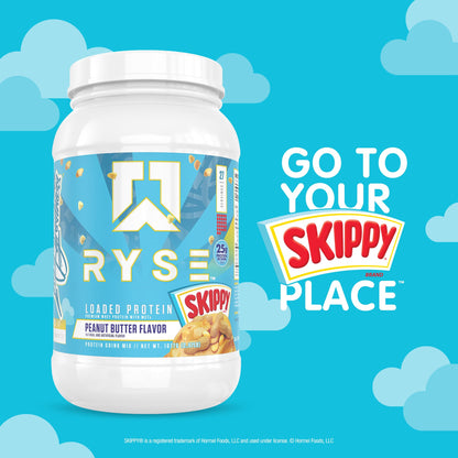 RYSE Loaded Protein Powder - Jet-Puffed Marshmallow - 25g Whey Protein Isolate & Concentrate with Prebiotic Fiber & MCTs - Low Carb, Low Sugar, Digestive-Friendly - 27 Servings / 2 lb Tub