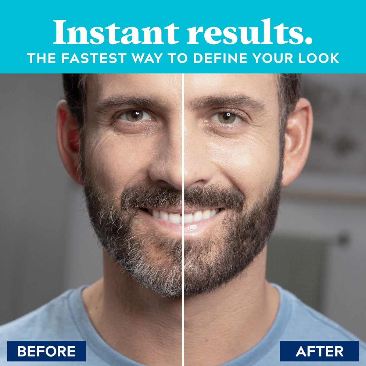 JUST FOR MEN 1-Day Beard & Brow Color, Temporary Color, Darkest Brown/Black Just for Men