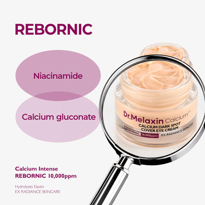 Dr.Melaxin Calcium Dark Spot Eye Cream 15g – Niacinamide & Calcium Gluconate Eye Cream for Dark Circles, Under Eye Bags & Sagging | Hydrolyzed Elastin EX Volume Firming | Korean Eye Cream Dr.Melaxin