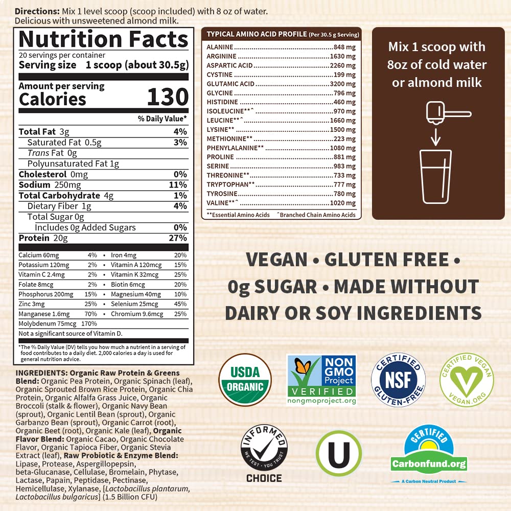 Garden Of Life, Powder Protein Greens Chocolate Organic, 22 Ounce Garden of Life buy australia supplements