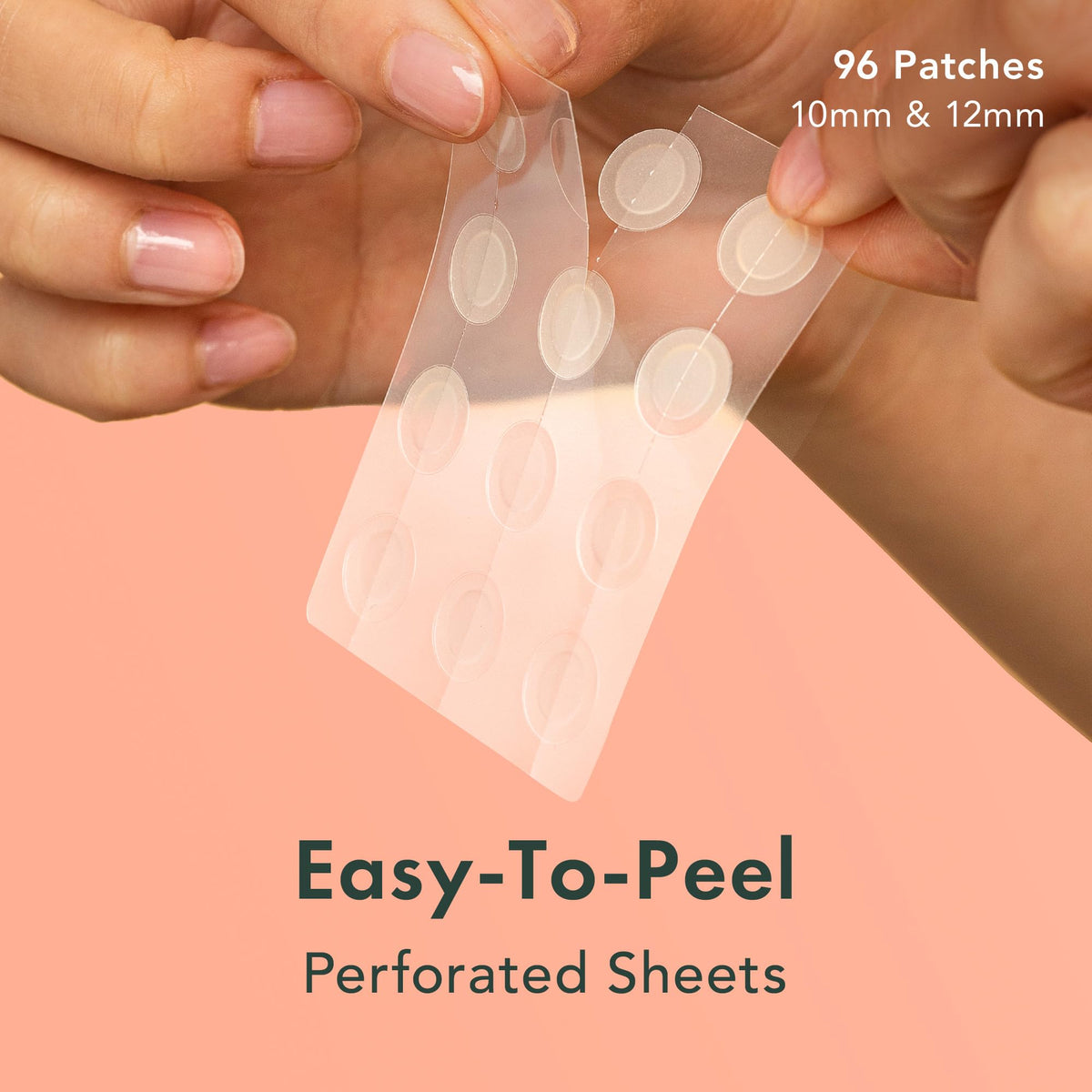 Rael Miracle Invisible Spot Cover Hydrocolloid Acne Pimple Patches (96 Ct) Rael
