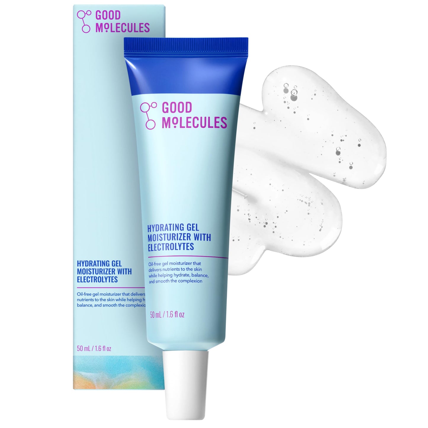 Good Molecules Hydrating Gel Moisturizer – Lightweight Water-Based Gel, Fast-Absorbing Oil-Free Moisturizer for Oily Good Molecules