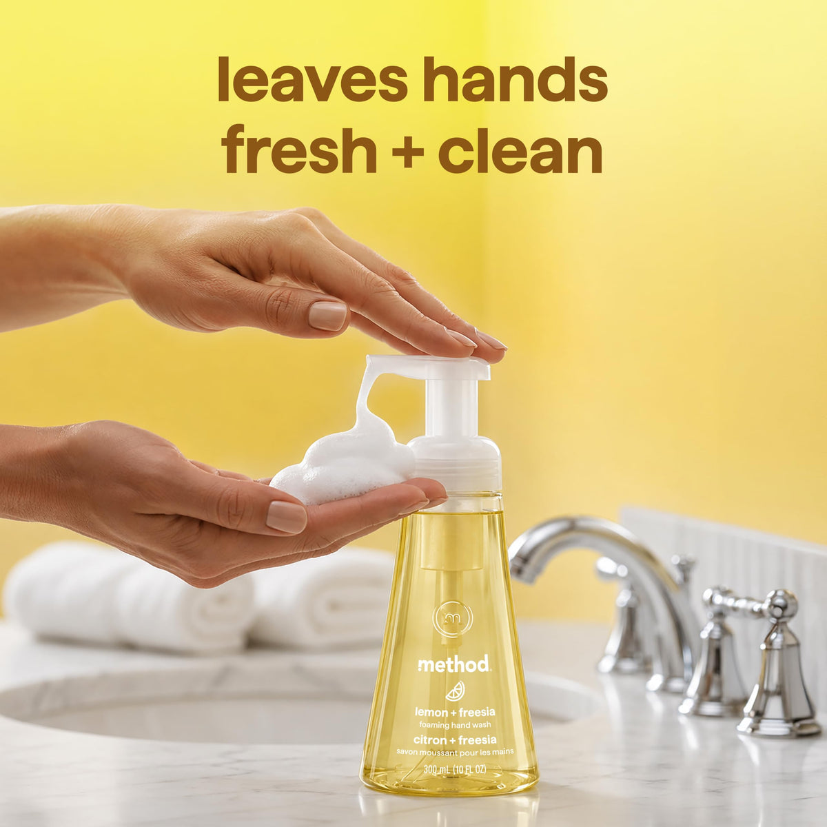 method Foaming Hand Wash, Lemon + Freesia, 10 fl oz, 3 pack Method