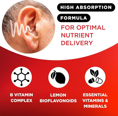 Lipo-Flavonoid Ear Ringing - Doctor-Recommended for Ringing Ears - Clinically Proven Lemon Bioflavonoid Complex with Vitamins C, B1, B2, B6, B12 Lipo-Flavonoid