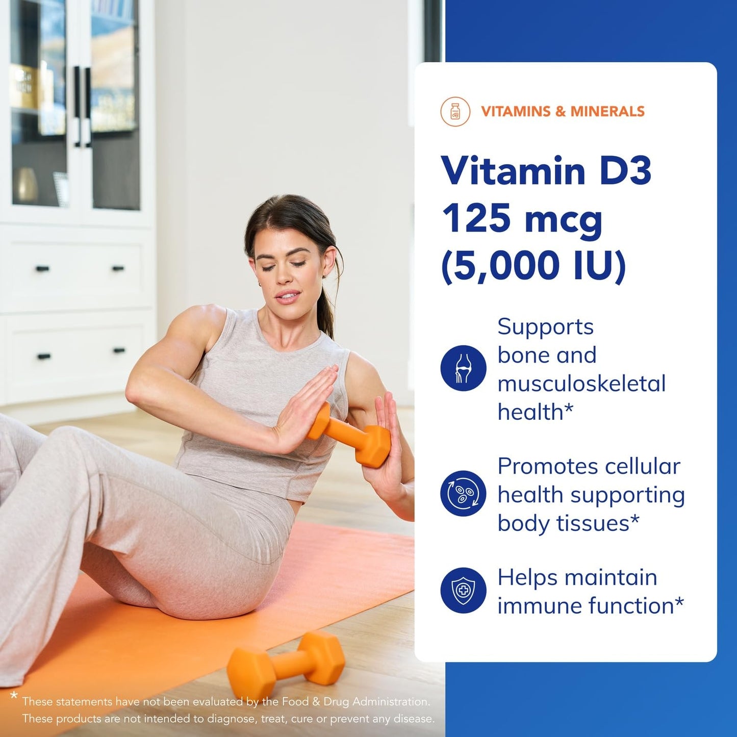 Pure Encapsulations Vitamin D3 125 mcg (5,000 IU) - Supplement to Support Bone, Joint, Breast, Heart, Colon, and Immune Health Pure Encapsulations