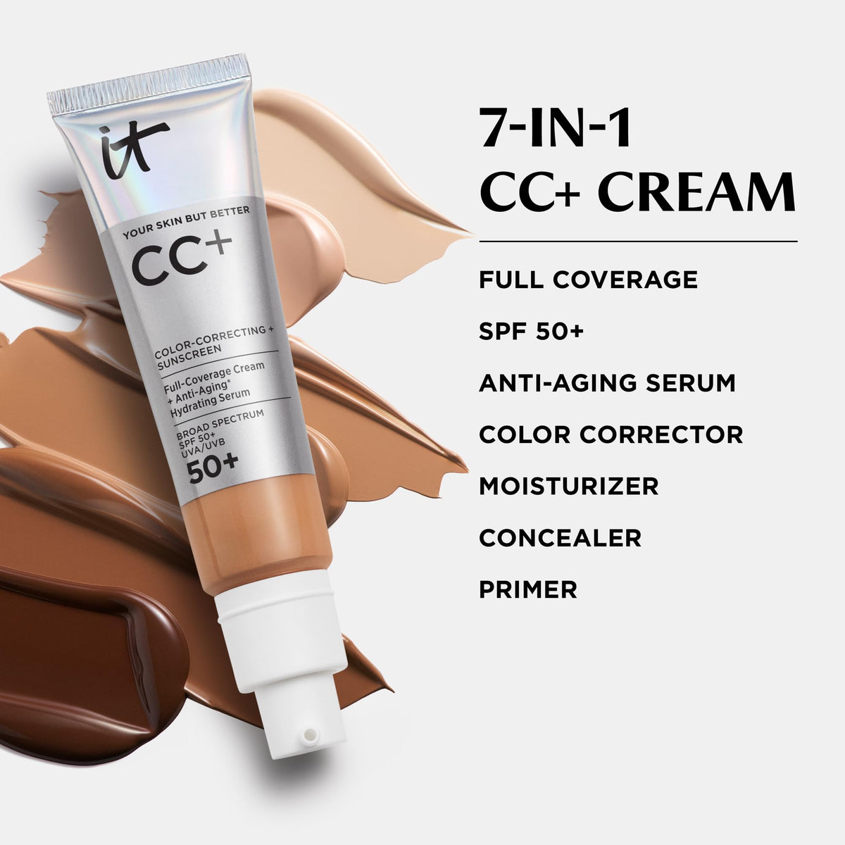 IT Cosmetics Mini CC+ Cream with SPF 50+ - Medium (N) - 0.4 fl oz IT Cosmetics