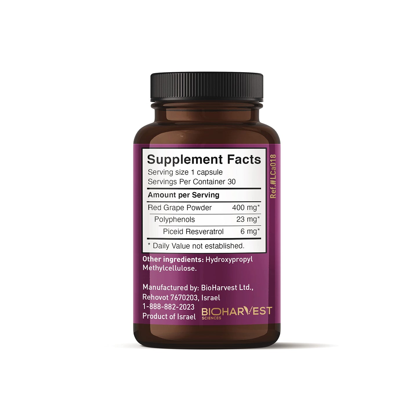 VINIA Piceid Resveratrol Supplement Capsules. Increases Blood Flow and Nitric Oxide. Blood Pressure and Heart Health Support VINIA