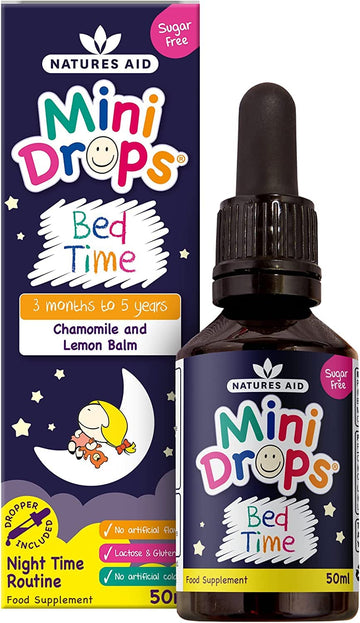 Natures Aid Bed Time Mini Drops for Children 3 Months - 5 Years, 50ml natures aid buy australia supplements