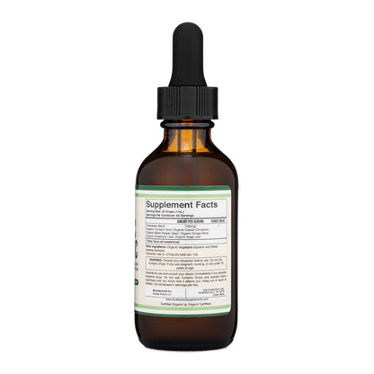 Turmeric Curcumin with Black Pepper Drops - Organic Turmeric Supplement Drops 1,180mg - 2FL OZ, 60 Servings (with Black Pepper Seed, Ginger, Rosemary, and Sage) Double Wood Supplements