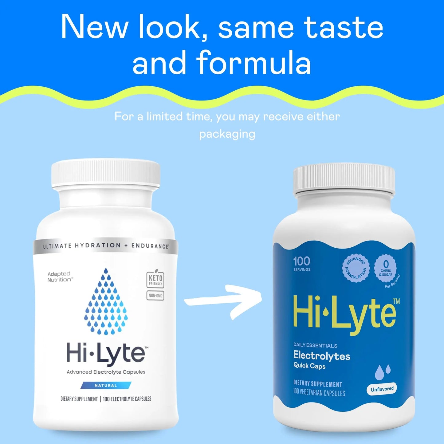 Hi-Lyte Unflavored Electrolyte Capsules - Hydration Support Supplement Tablets - Sodium, Potassium, Magnesium - 100 Servings Hi-Lyte