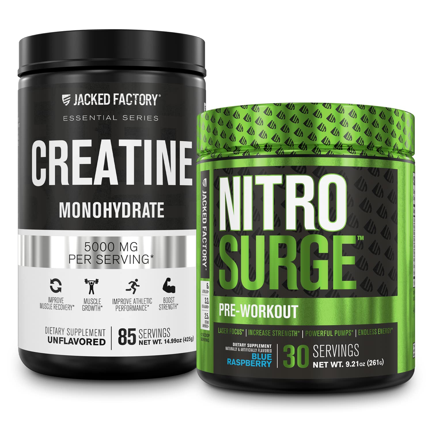 Nitrosurge Pre-Workout & Creatine Monohydrate - Pre Workout Powder With Creatine Jacked Factory buy australia supplements