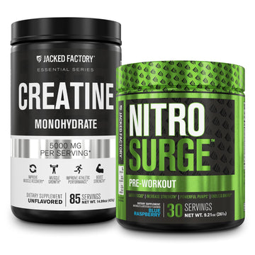Nitrosurge Pre-Workout & Creatine Monohydrate - Pre Workout Powder With Creatine Jacked Factory buy australia supplements