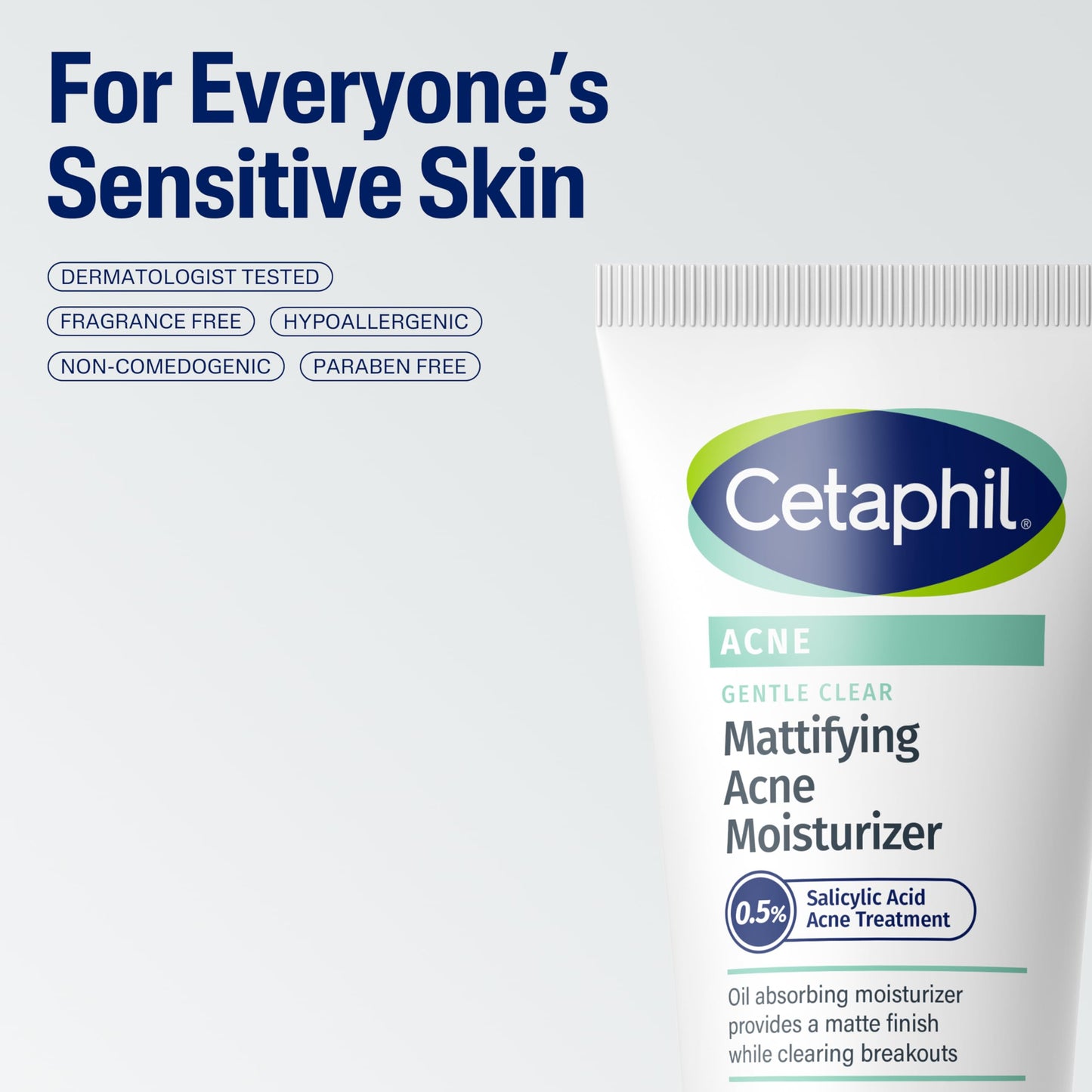 Cetaphil Face Moisturizer, Gentle Clear Mattifying Acne Moisturizer With 0.5% Salicylic Acid Cetaphil