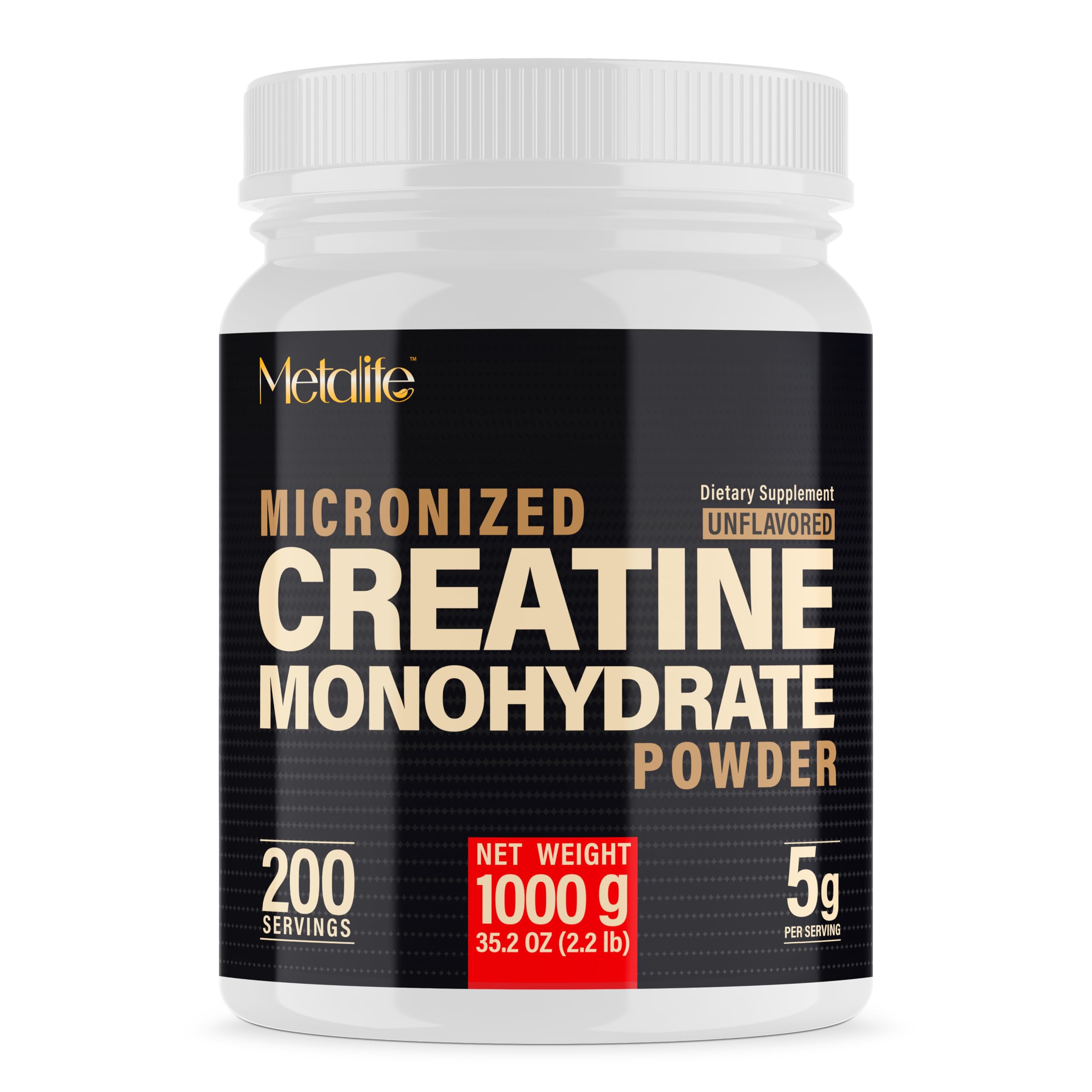METALIFE 100% Pure Creatine Monohydrate Powder 200 Servings, Micronized Powder, Muscle Growth, Unflavored, Ideal for Athletes & Fitness Enthusiasts, METALIFE buy australia supplements