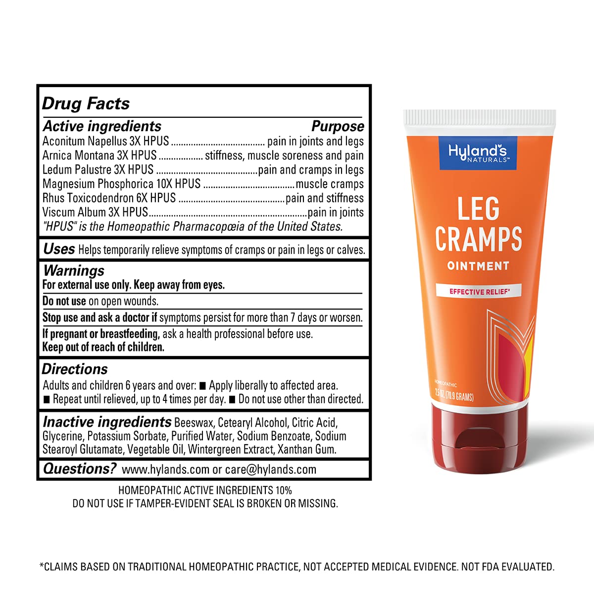 Hyland's Leg Cramps Ointment, Arnica Gel Leg Cramp Relief, Natural Relief of Calf, Leg and Foot Cramp, 2.5 oz Hyland's buy australia supplements