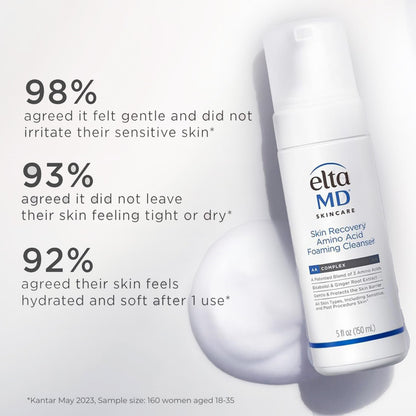EltaMD Skin Recovery Amino Acid Foaming Face Wash, Fragrance-Free, 5 oz EltaMD