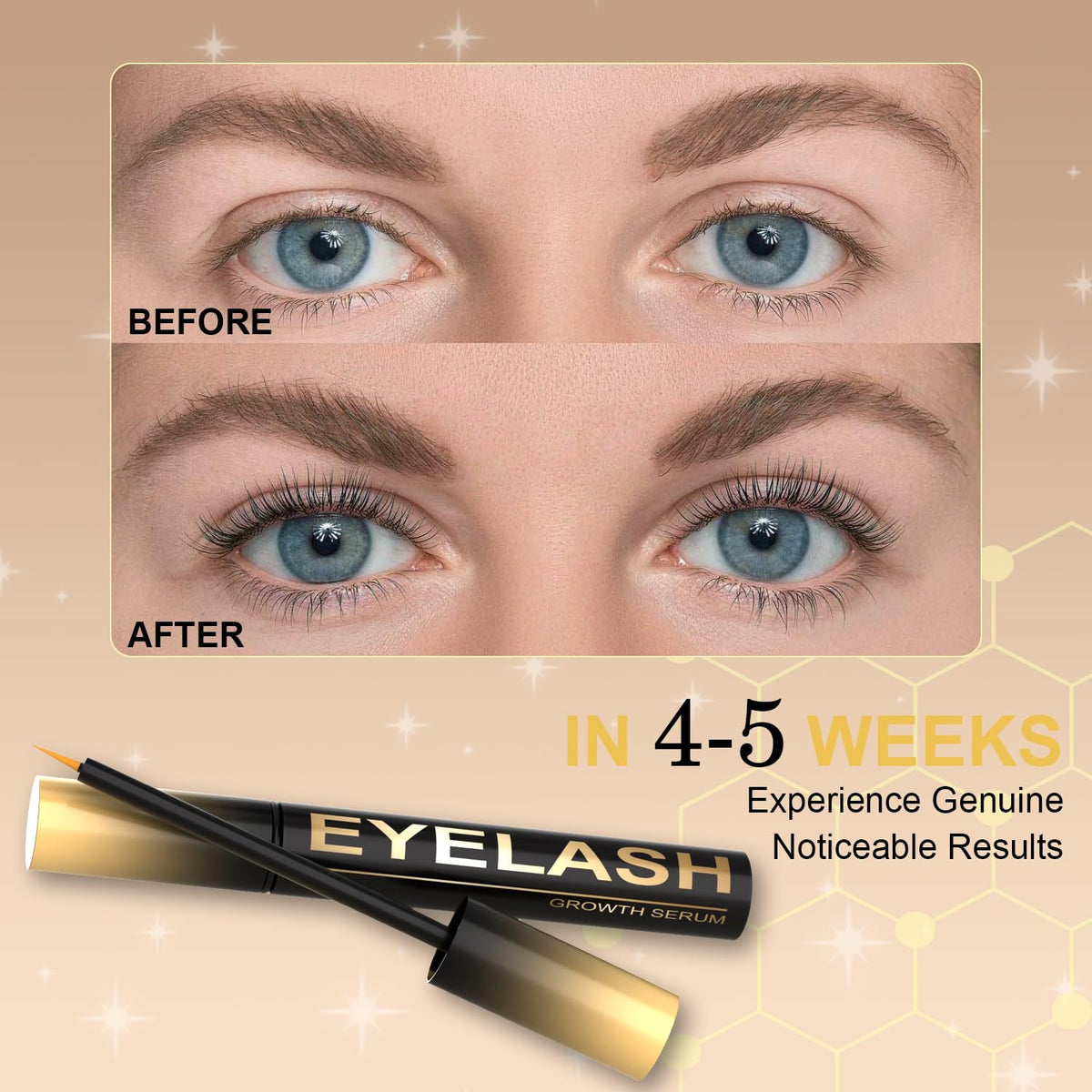 Lash Serum for Eyelash Growth, Premium Lash Enhancing Serum with Advanced Formula Volumizing Longer Fuller and Thicker Looking Lashes, Eyelash Growth for Sensitive Eyes (5 mL) Tistees
