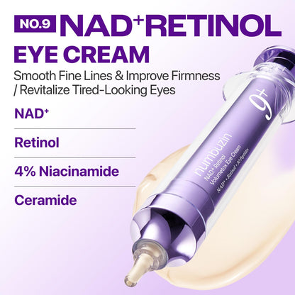 numbuzin No.9 NAD+ Retinol Eye Cream for wrinkles & fine lines 0.33 fl oz numbuzin