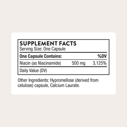 THORNE - Niacinamide - Non-Flushing Form of Vitamin B3 - Supports Skin Health & Provides Cellular Protection* - Niacin Supplement - Third-Party Certified THORNE
